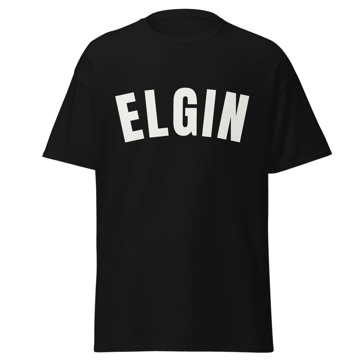 Elgin Varsity T-Shirt in Black