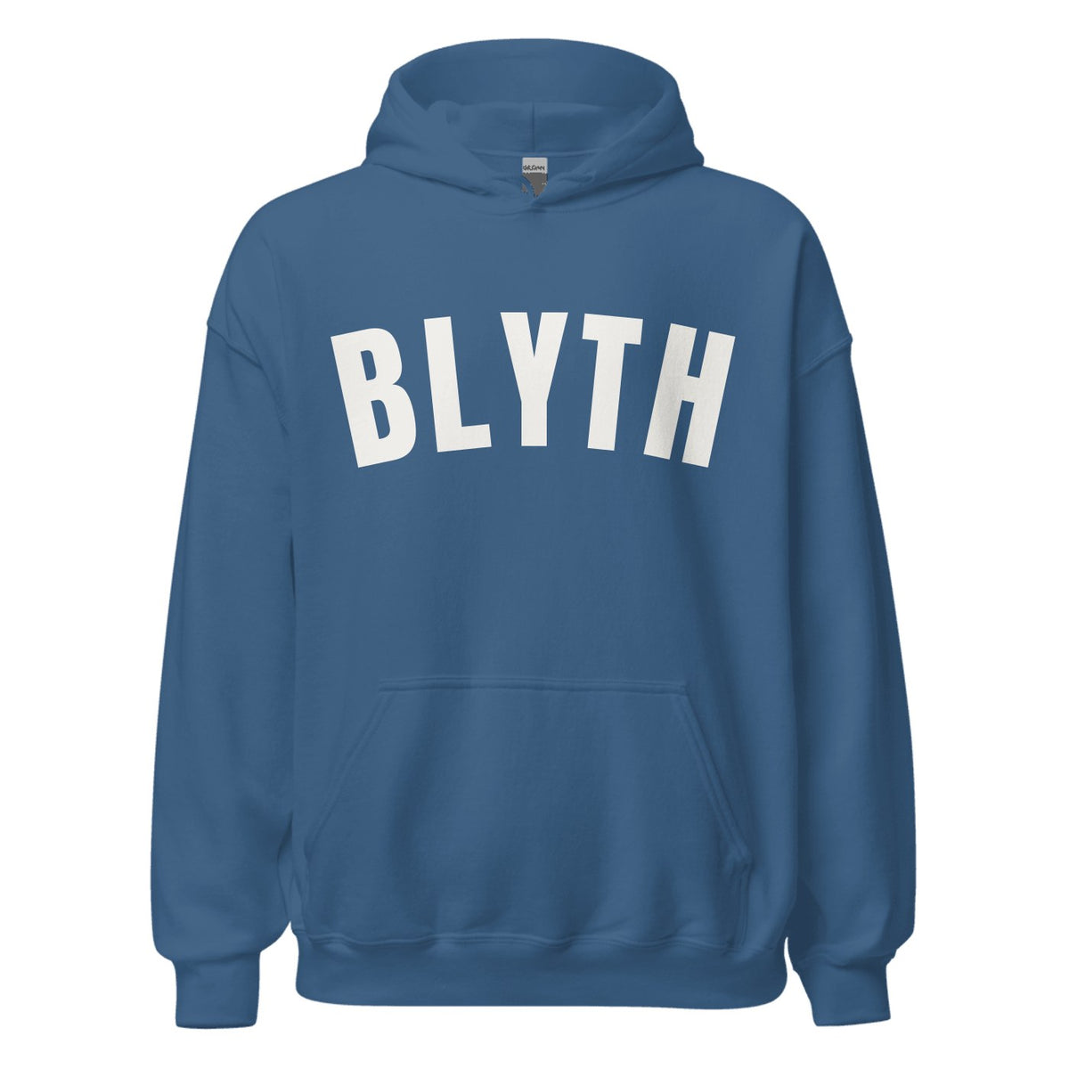 Blyth Varsity Hoodie in Indigo Blue