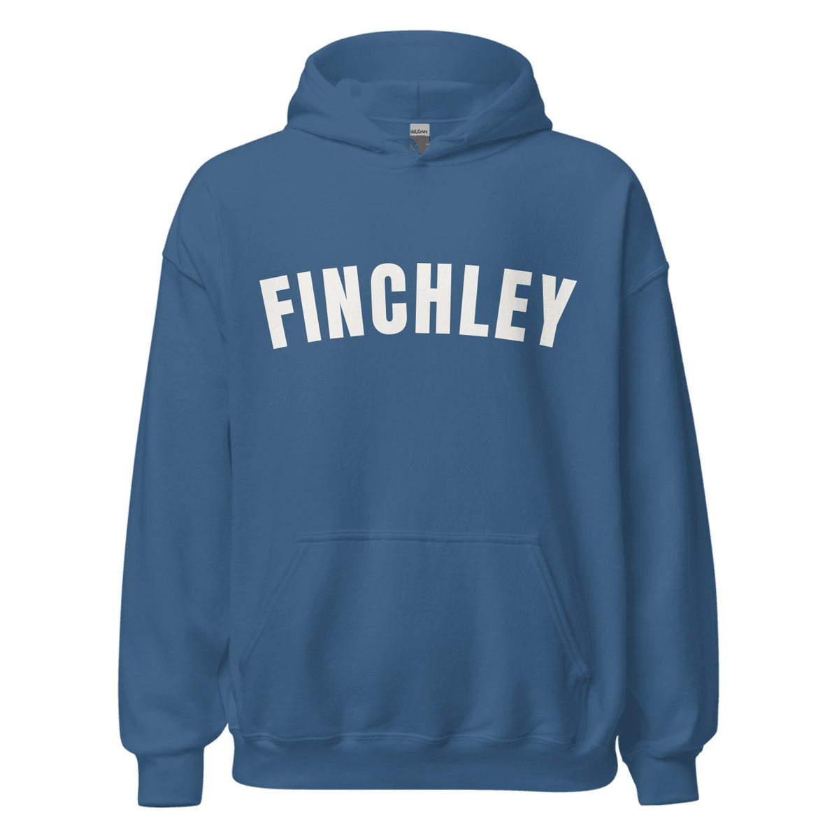 Finchley Varsity Hoodie in Indigo Blue