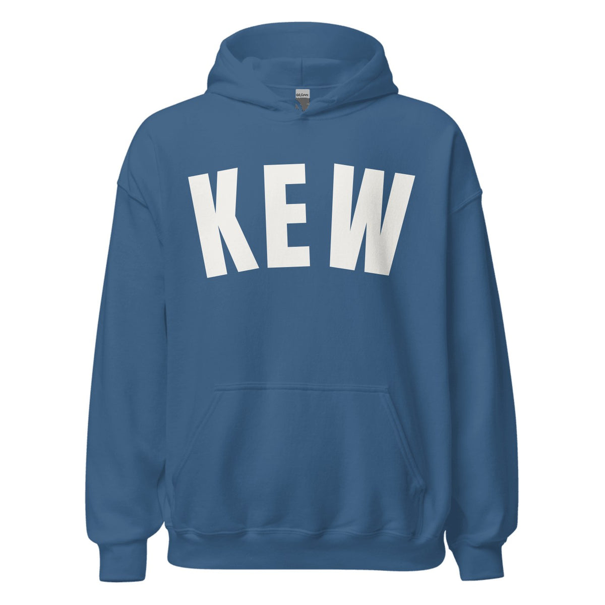 Kew Varsity Hoodie in Indigo Blue