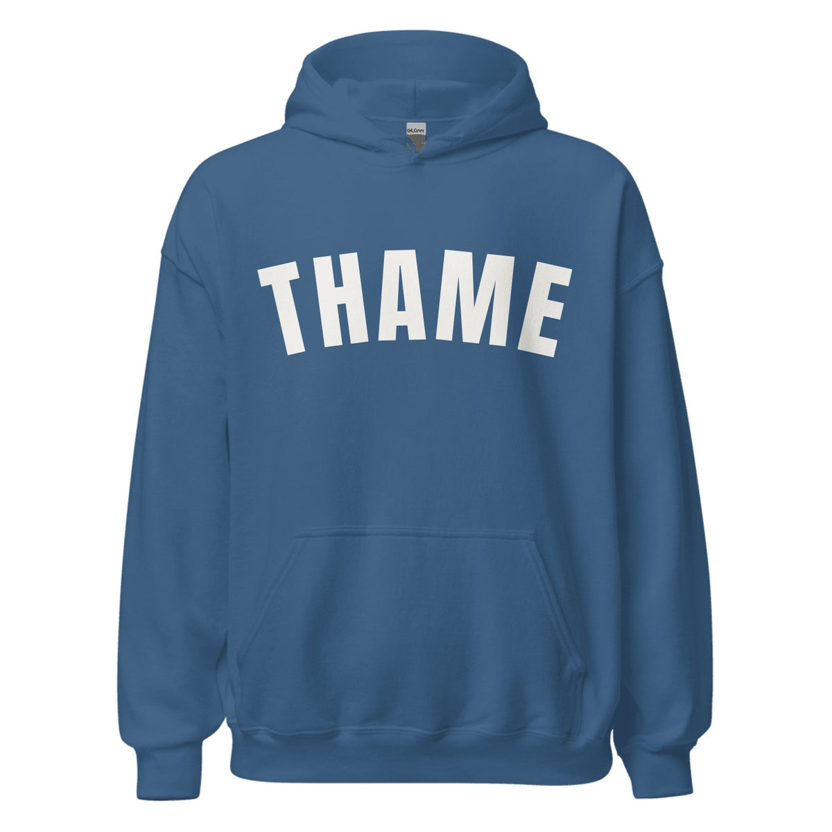 Thame Varsity Hoodie in Indigo Blue