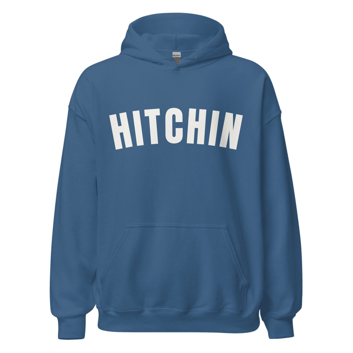 Hitchin Varsity Hoodie in Indigo Blue