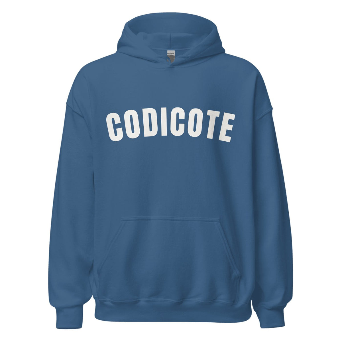 Codicote Varsity Hoodie in Indigo Blue