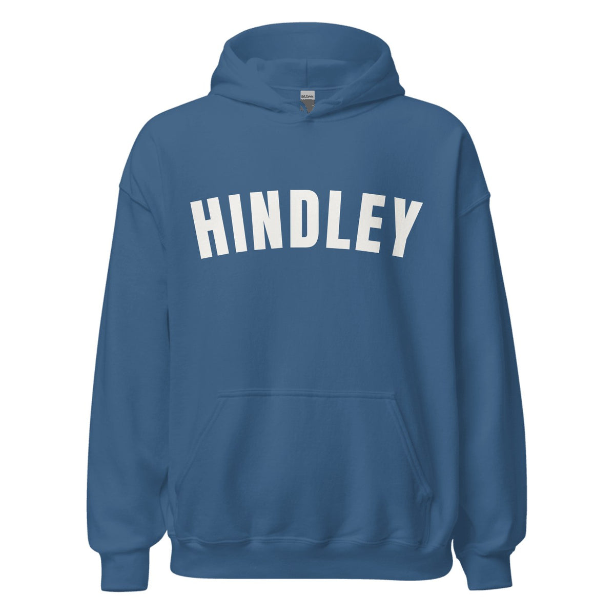 Hindley Varsity Hoodie in Indigo Blue