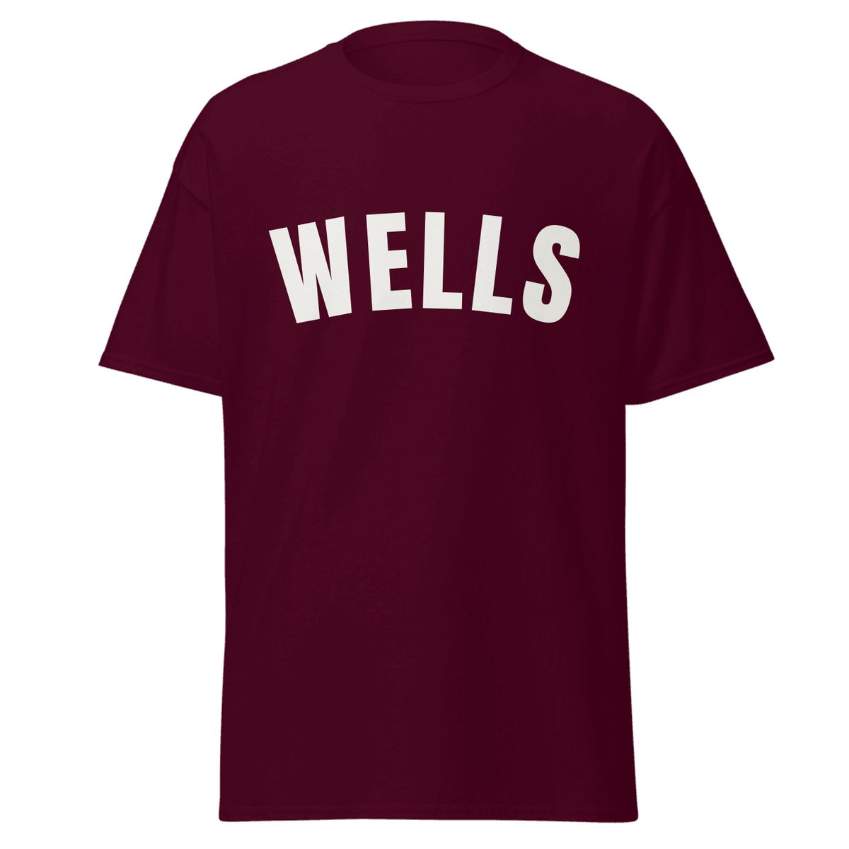 Wells Varsity T-Shirt in Maroon