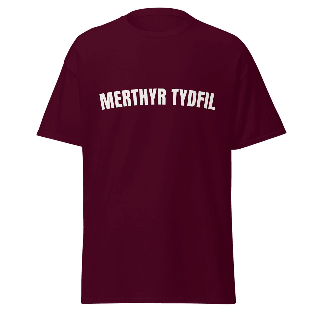 Merthyr Tydfil Varsity T-Shirt in Maroon