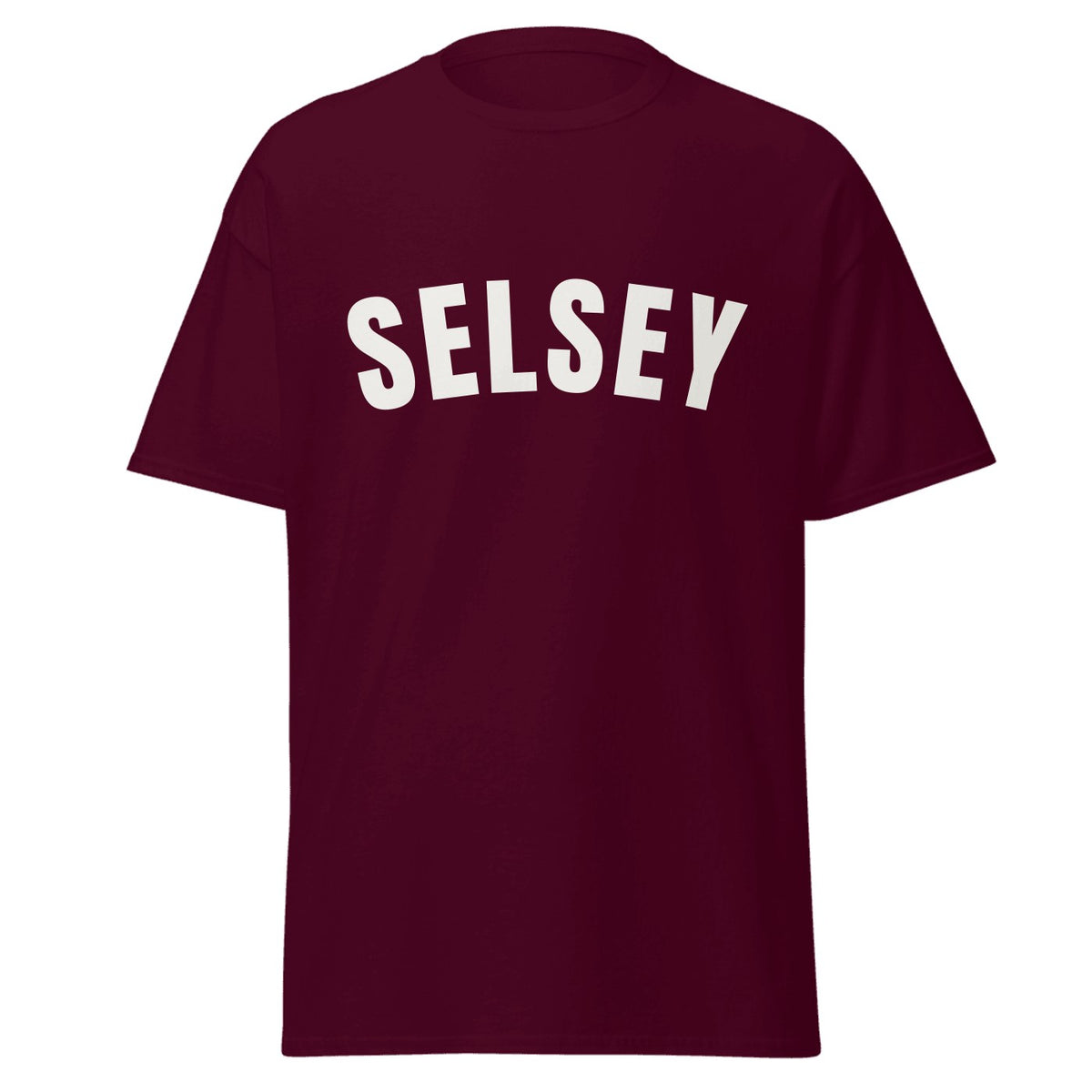 Selsey Varsity T-Shirt in Maroon