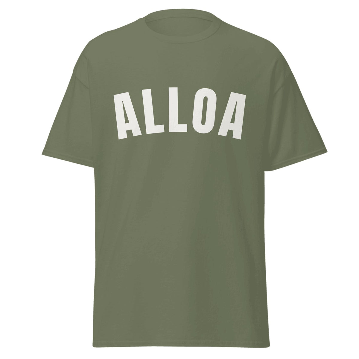 Alloa Varsity T-Shirt in Military Green