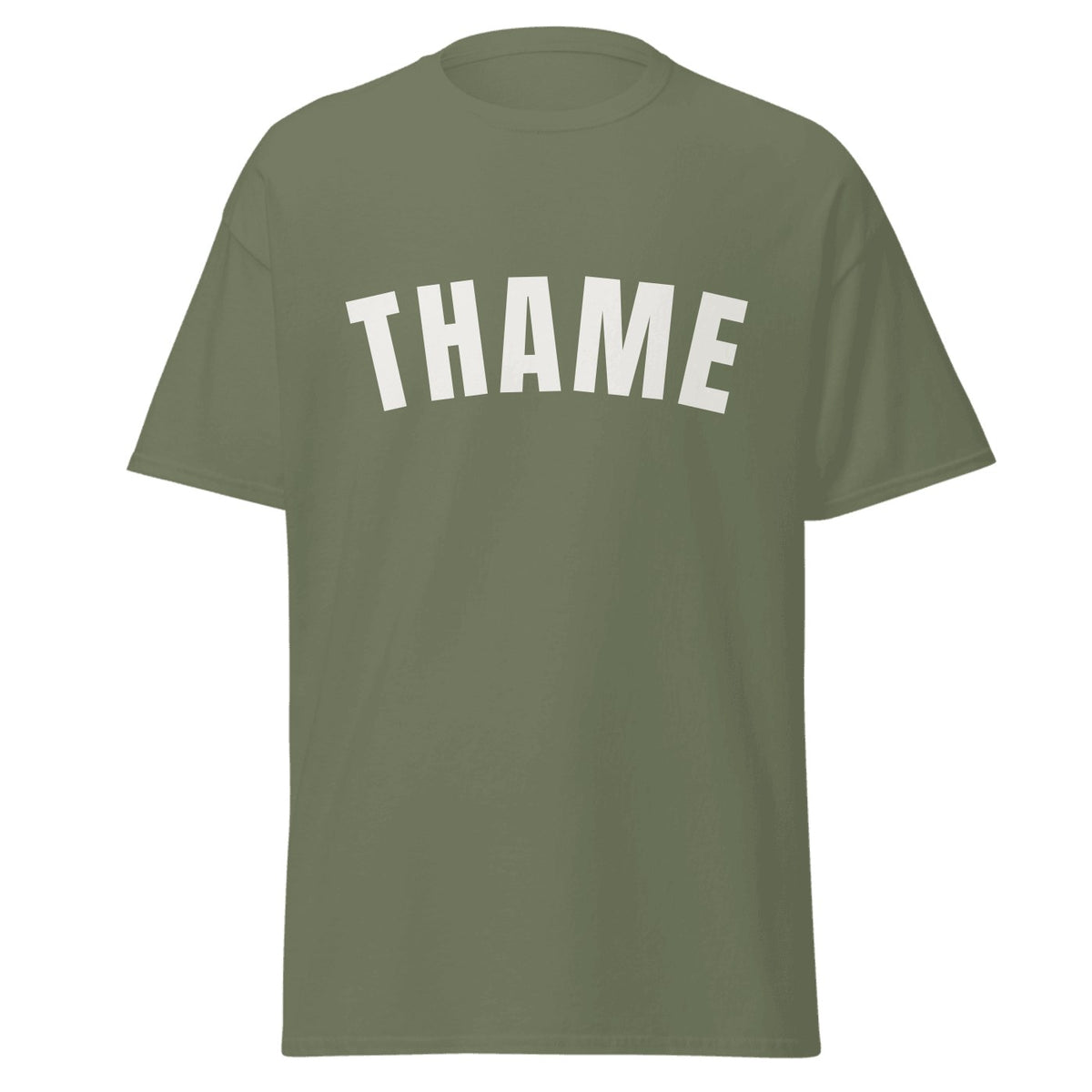 Thame Varsity T-Shirt in Military Green