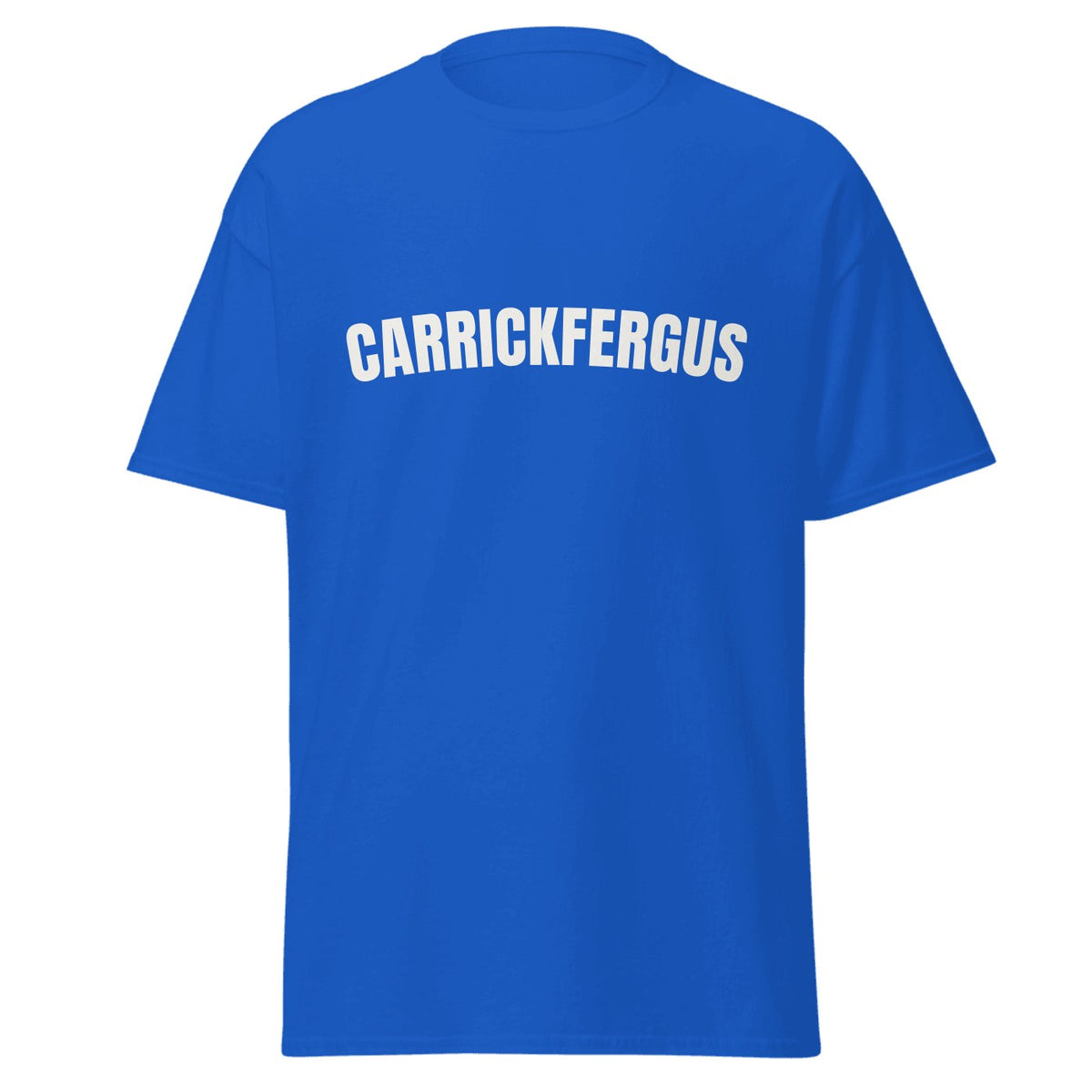 Carrickfergus Varsity T-Shirt in Royal Blue